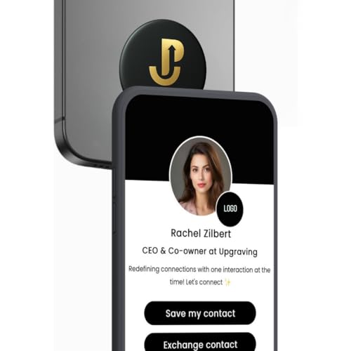 Upgraving Smart Digital Business Card for Networking - NFC Digital Business Sticker for The Back of The Phone - Digital Business Tag - Tap to Share - No App Required