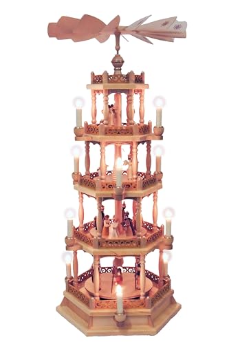 Richard Glaesser Pyramide Christi Geburt Natur 4-stöckig, elektrisch...