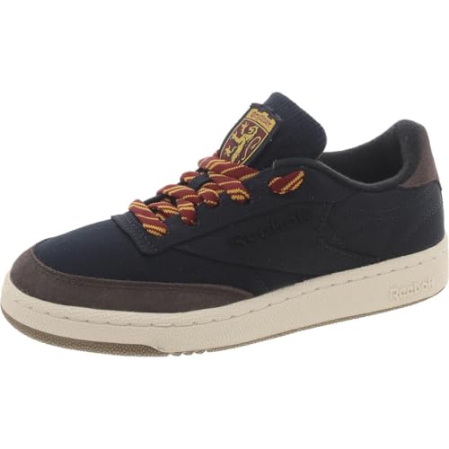 Image of Reebok Unisex Harry Potter Club C 85 Sneaker, Night Black/Terrace Brown/Alabaster, Mens 9.5/Womens 11