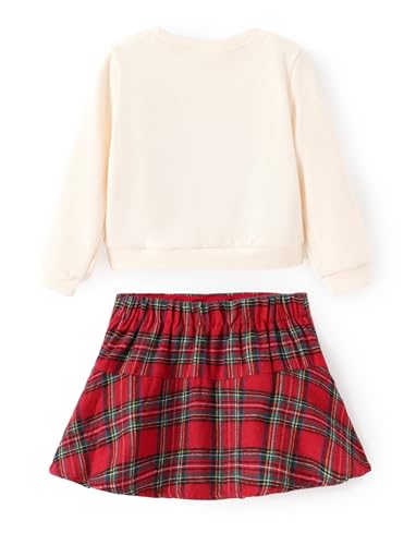 Image of Disney Frozen Elsa Minnie Princess Girl Outfit Knit Top & Tweed Skirt Set 2-13Y