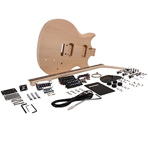 Seismic Audio - SADIYG-11 - Premium PRS Style DIY Electric Guitar Kit - Unfinished Luthier Project Guitar Kit