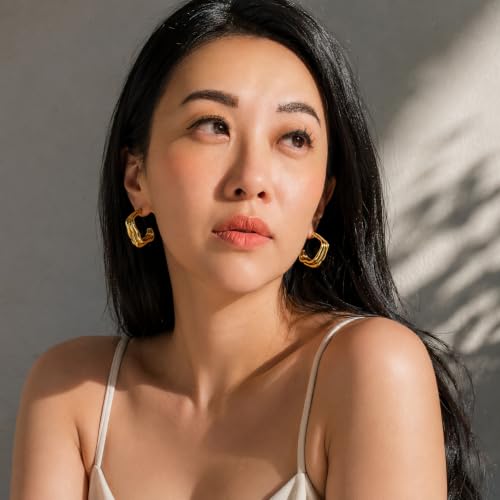 Image of Drop Dangle Earrings Set for Women and Girls | Celebrity Inspired Trendy Stylish Gold Plated Earrings Set Of 1