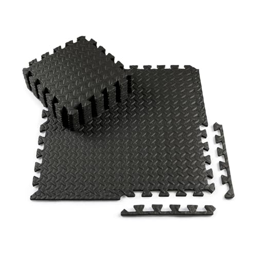 6-12 piezas 30*30CM Esterilla de gimnasia de goma eva for deportes, esterilla de gimnasio antideslizante, equipo de fitness, esterilla de hojas for yoga, ejercicio en casa(Grey-30x30cm,12 Pcs)