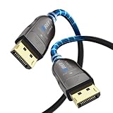 OREI 8K DisplayPort 2.0 Active Optical Cable 30ft, 54Gbps UHBR13.5, 8K@60/30Hz, 4K@144Hz, HDR10+, Dolby Vision, VRR, EMI-Free, Gold-Plated, PVC Cable (AOC-DP8K-30)