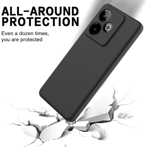 Image of Back Cover for Realme GT 7 5G / GT 7T 5G | Full Camera Protection | Premium Liquid Silicon Case | Flexible Bumper Case for Realme GT 7 5G / GT 7T 5G (Black)