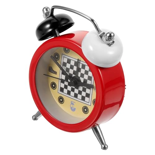 Healifty Reloj Despertador De Damas Mini Retro De Ajedrez Temporizador De Ajedrez para Dormitorio Despertador Decorativo para Casa
