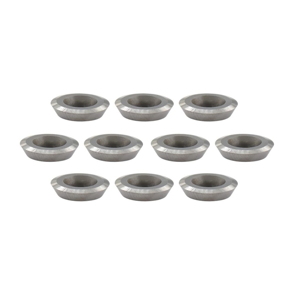 10pcs Carbide Cutters Round Blades Negative Rake Angle, Indexable Replacement Turning Inserts 12x2.5mm