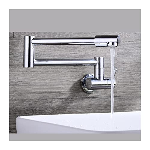 HTTGDGDH Grifo De Llenado De Ollas, Tipo Pared, Universal, Giratorio, Plegable, Totalmente De Cobre, Grifo De Cocina con Opción De Agua Fría Y Caliente, para Lavar Piscinas, Frega（Cold-A）