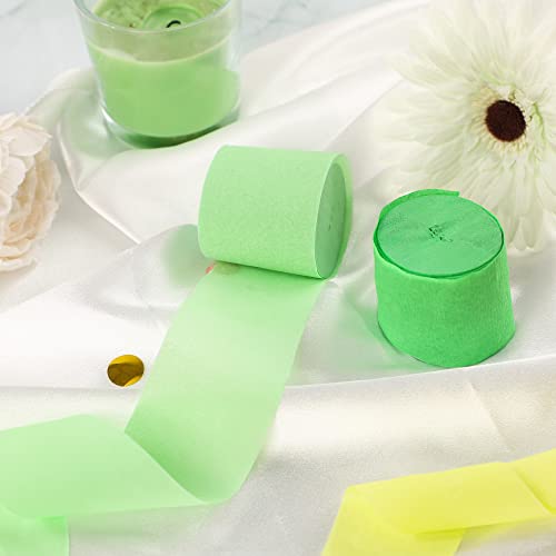 Fonder Mols 12 Rolls Crepe Paper Streamers, Mixed Green, For Tropical Rain Forest Theme Baby Shower Kids Birthday Bridal Shower Decorations, Jungle Safari Theme Party Supplies #TOP1