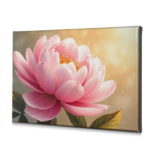 Toile murale lotus rose pour créer une ambiance spa relaxante dans votre salle de bain DRPZ