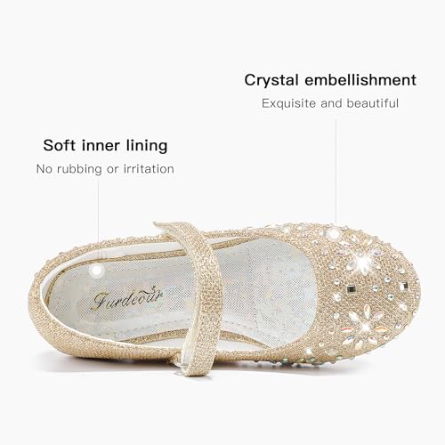 Furdeour Toddler Girls Flats Shoes Size 9 Pageant Party Wedding Flower Girls Formal thumb #3