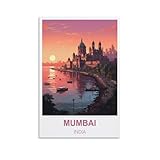 FJIWECWSQ Mumbai Indien Vintage-Reise-Poster, 30 x 45 cm, 