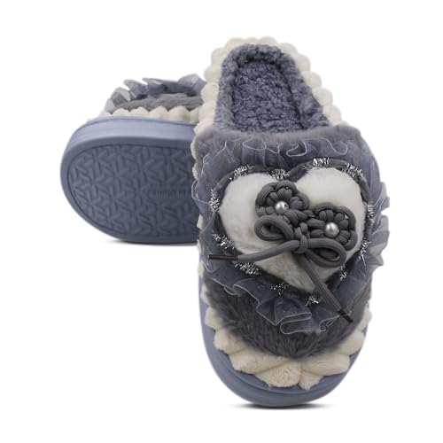 Image of VRITRAZ Women's Comfort Slip On Closed Toe Warm Winter with Cute Design print House Clog Indoor Slipper