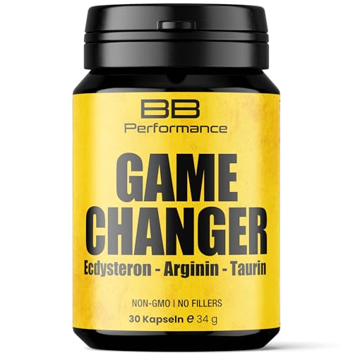 BB Performance GAME CHANGER Ecdysteron Arginin Taurin Kapseln 30 Kapseln Non-GMO ohne Füllstoffe