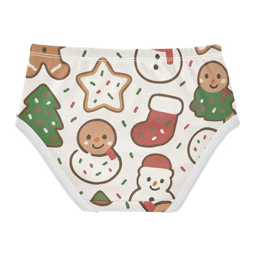 Christmas Cookies Pattern Girls' Panties Training Comfort Underwear for Baby Girls in Sizes 2T,3T, 4T, 5T, 6Y and 8Y2