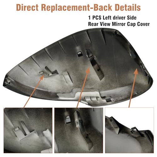 Moonlinks Compatible with Honda Civic 11th Gen 2022-2025 LX Si Sport Type R Side Mirror Cover Replacement, Glossy Black Left Driver Side Clip-on Mirror Cap WITH Turn Signal by Moonlinks - Used condition - Image 7