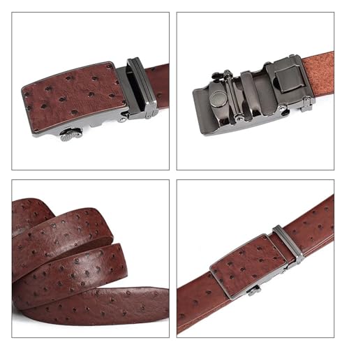 Leather Genuine Belt For Men Grain Automatic Buckle Belt3