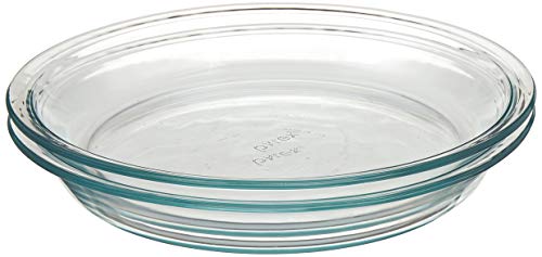 Pyrex 6001003 Glass Bakeware Pie Plate 9" X 1.2" Pack Of 2, 5.2, Clear #TOP3