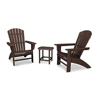 Alternative view of POLYWOOD Nautical 3-Piece Curveback Adirondack Chair Set with Side Table