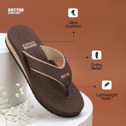 Image of DOCTOR EXTRA SOFT Care Diabetic Orthopedic Pregnancy Flat Super Comfort Dr Flipflops and House Slippers For Women's and Girl's