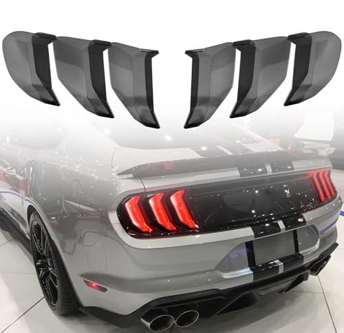 Phlosiyz High Transparency Smoked Black Tail Light Covers 6PCS -