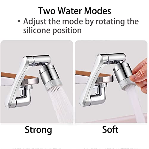 Rotating Faucet Extender Upgrade 1440°Universal Swivel Faucet Aerator With 2 Modes, Robotic Arm Splash Filter Faucet Extender Adjustment Bathroom Sink Faucet Bubbler #TOP3