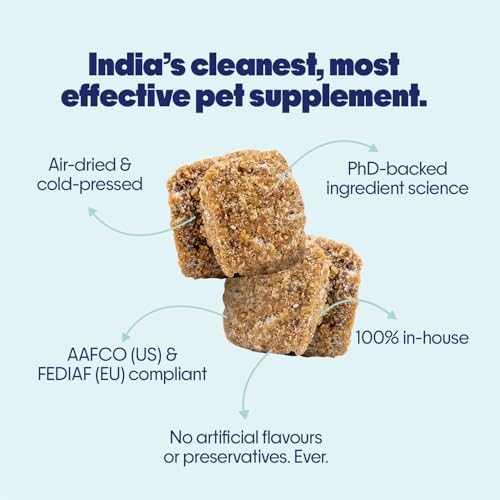 Image of Hope Pre & Probiotics Supplement for Dogs - 60 Chicken hoplets | Tasty Pet Chews with Hing for Absolute Gut Health, Gas, Itching, Scratch Relief | Coldpressed| Air-Dried | Honest Pet Co