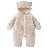 【Ideales Geschenk für Babys】 Großartig als Neugeborenes Winter Kapuzen Strampler Geschenk für Babypartys. Dieser warme Säuglings-Winter-Kinderwagen ist maschinenwaschbar für vielbeschäftigte Eltern.