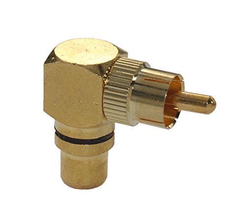 Adaptador RCA ángulo 90° macho a hembra 4 piezas miniatura 2