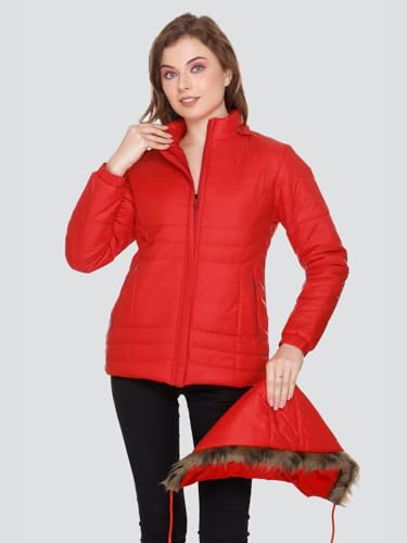Image of RARE TIMES Women's Stylish Solid Full Sleeves Jacket | Winter Wear Quilted Jacket for Travelling | Regulaer Fit Puffer Jacket For Women