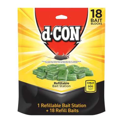 d-Con Refillable Mouse Bait Station, 1 Bait Station +18 Bait...