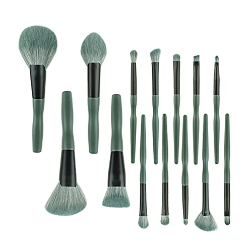 NEJLSD Makeup Brushes Professional Makeup Brush Set, Premium Synthetic Cosmetic Brushes for Face Highlighter brush Foundation Blending Brush Loose Powder Blush Brush Concealer Brush Eye Shadows Brush Eyebrow Eyelash Nasal Shadow Lip Brush (14Pcs-Blac