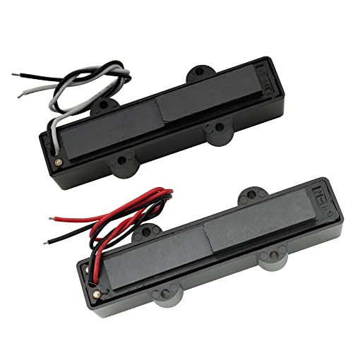 Wilkinson WOJB Vari Gauss Ceramic 4-String Jazz Bass Pickups Set for JB Style Electric Bass Black - Image 4