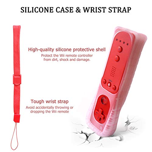 image for Vinklan Wii Remote Controller and Nunchuck Joystick with Silicone Case