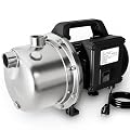 LANCHEZ 1 HP Portable Shallow Well Garden Pump, 1500 GPH Stainless Steel Sprinkler Pump, 115V Water Transfer Draining Irrigation for Lawn