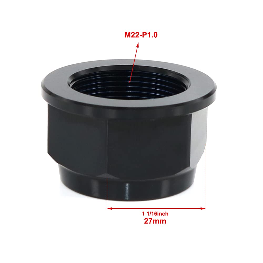 Écrou de Tige de Direction CNC, for Yamaha FZ6 FZ6R MT-09 FJ-09 XSR900 FZ1 V-Max XJR1300 FZ09 MT09 MT09 TRACER/TRACER900(Black)