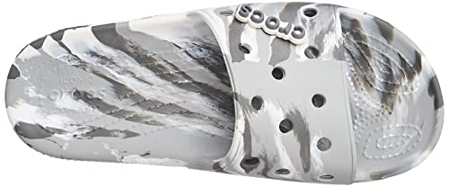 Image of Crocs Unisex Adult ClassMarbleSlid Grey Slipper (206879-0ES)