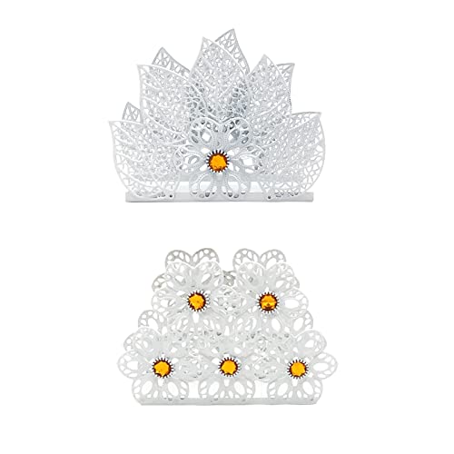 Serviettenhalter Aus Acryl Mit Osterhasen-Blume | 10,5x12,5x5 Cm | Für Küche, Tisch & Party