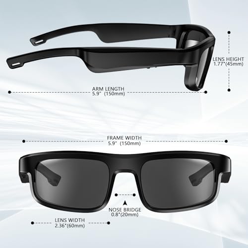 Gaxabi M8 Smart Glasses, Polarized Bluetooth Sunglasses thumb #6