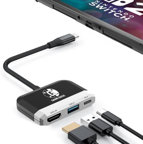 Image of Switch Dock for Nintendo Switch 2 /Switch /OLED, 3-in-1 Portable TV Dock with 4K@60Hz HDMI USB 3.0 Port USB C PD 100W Charging,Mini Travel Dock Replacement for Switch Docking Station,