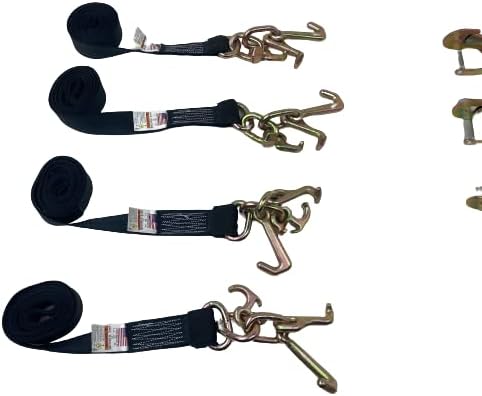 Pack of 4 | 2" x 10' RTJ Frame Hook Black Diamond Weave Straps