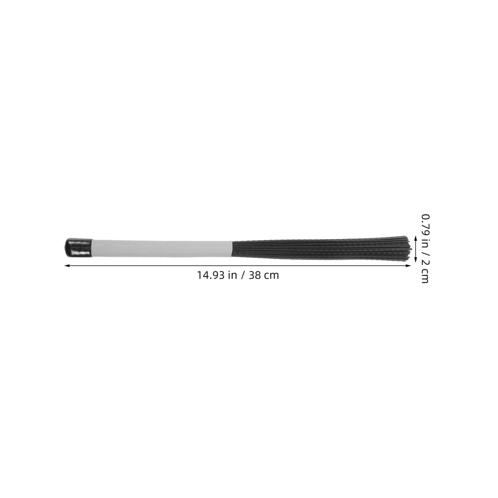 1 Paire De Brosses À Tambour Jazz, Manche En Nylon Gris