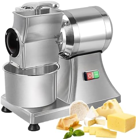 Electric Cheese Grater, 0.75Hp 550W Commercial Grating Machine, 88Lb/Hour Rotary Shredder with Container for Cheese and Chilli