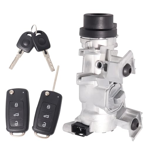 SMMS Ignition Switch Lock Cylinder Assembly for Volkswagen, for Golf, for Jetta, for Eos, for Tiguan, for Rabbit 2004-2018 Replaces OE: 1K0905851B