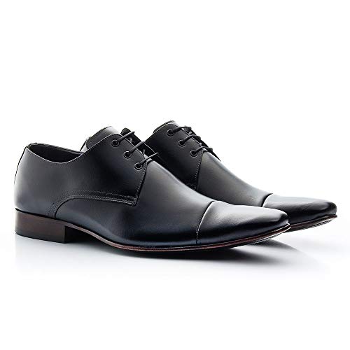 Sapato Social Masculino Couro Premium (40, Preto)