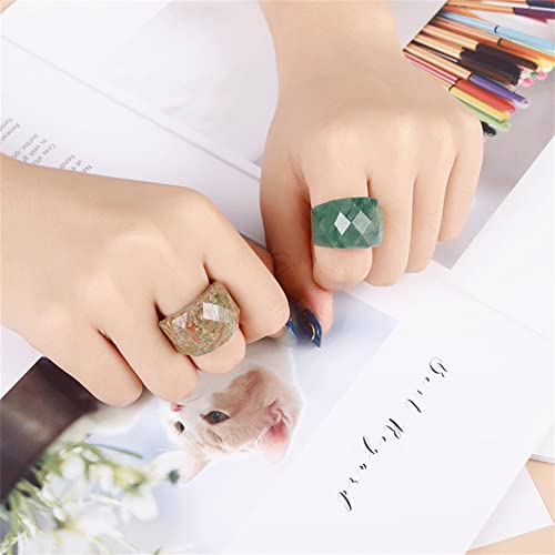 Image of HIJONES Men Women Stainless Steel Cubic Zirconia Royal Crystal Rings Wrap Band Cocktail Style