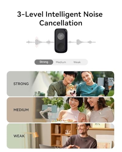 Image of HollylAnd Lark A1 Duo Wireless Magnetic Microphone for i-Phone15 /16 /iPad /Android Phone, Mini Wireless Mic with 3-Lv Noise Cancel, EQ&Reverb, 6-Lv Gain Control for YouTube Podcast Vlog Content Creation