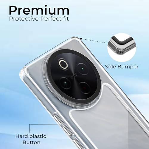 Image of A rtistque Ultra Stylish Back Cover Case for iQOO Z10 / Vivo T4 5G | Premium Shockproof TPU | Protective Design | iQOO Z10 / Vivo T4 Back Cover - White