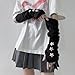Fishjhan Cute Y2K Star Arm Warmers Kawaii Half Finger Adorable Accesspties for Teen Girl Glove Gyaru Harajuku Arm Sleeve (Black-Pink Star)