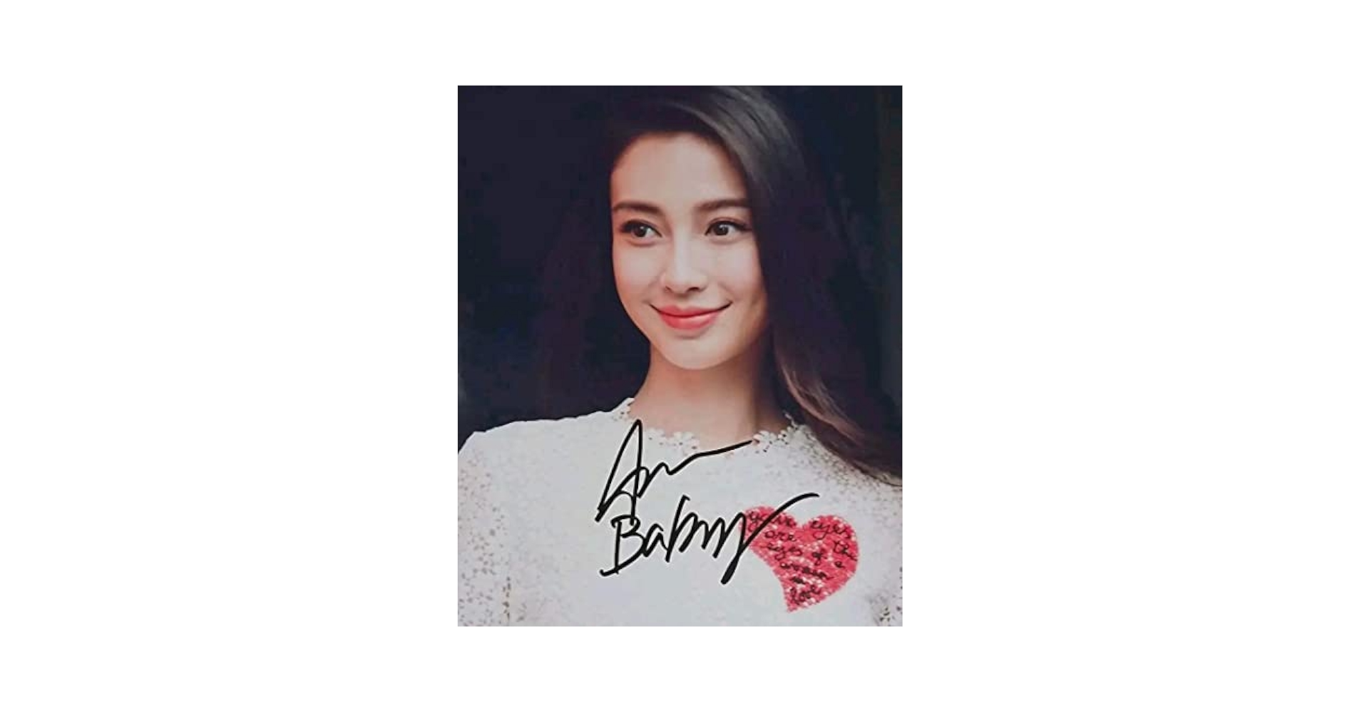 アンジェラ・ベイビー直筆サイン入り超 大型写真…Angelababy アンジェラ・ベイビー直筆サイン入り超 大型写真…